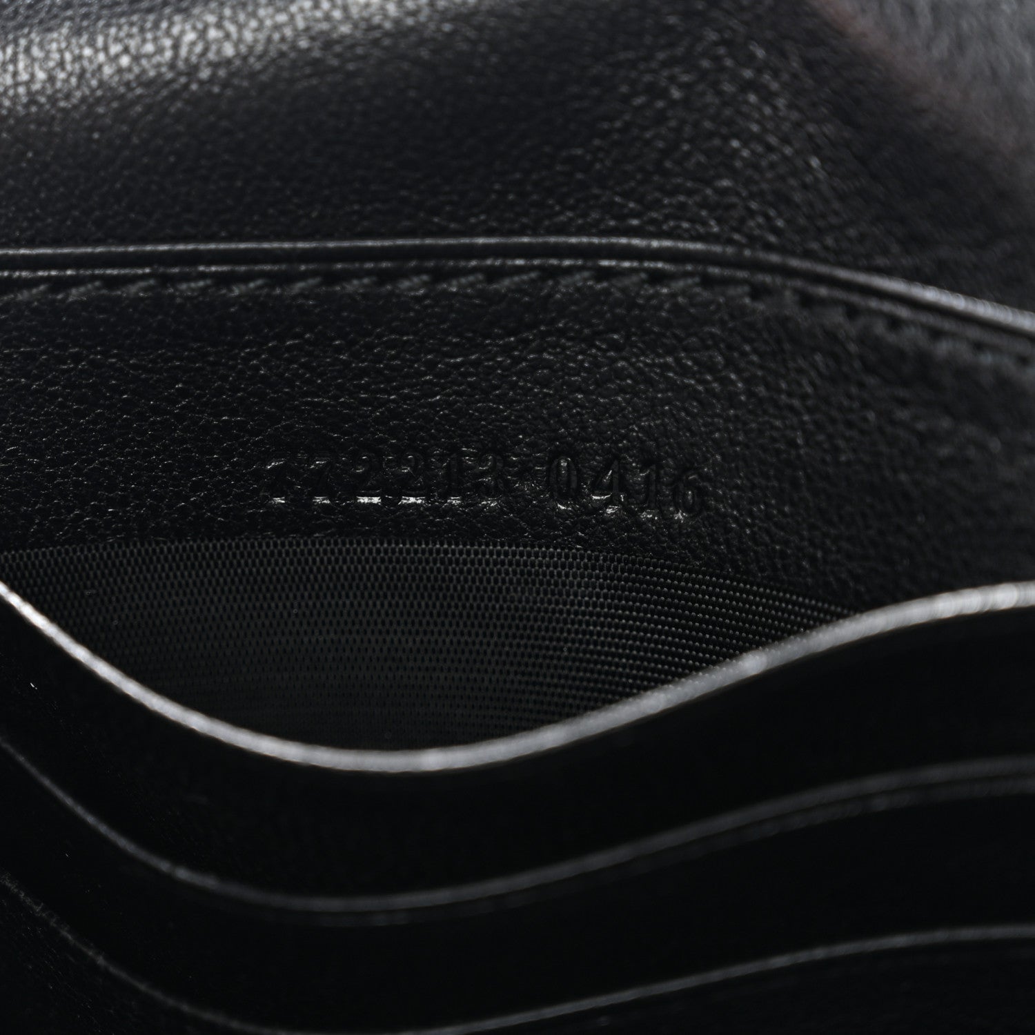 Gucci Sakai Be Green Calfskin Diagonal Stitched Blondie Wallet on Chain Black 17 of 34