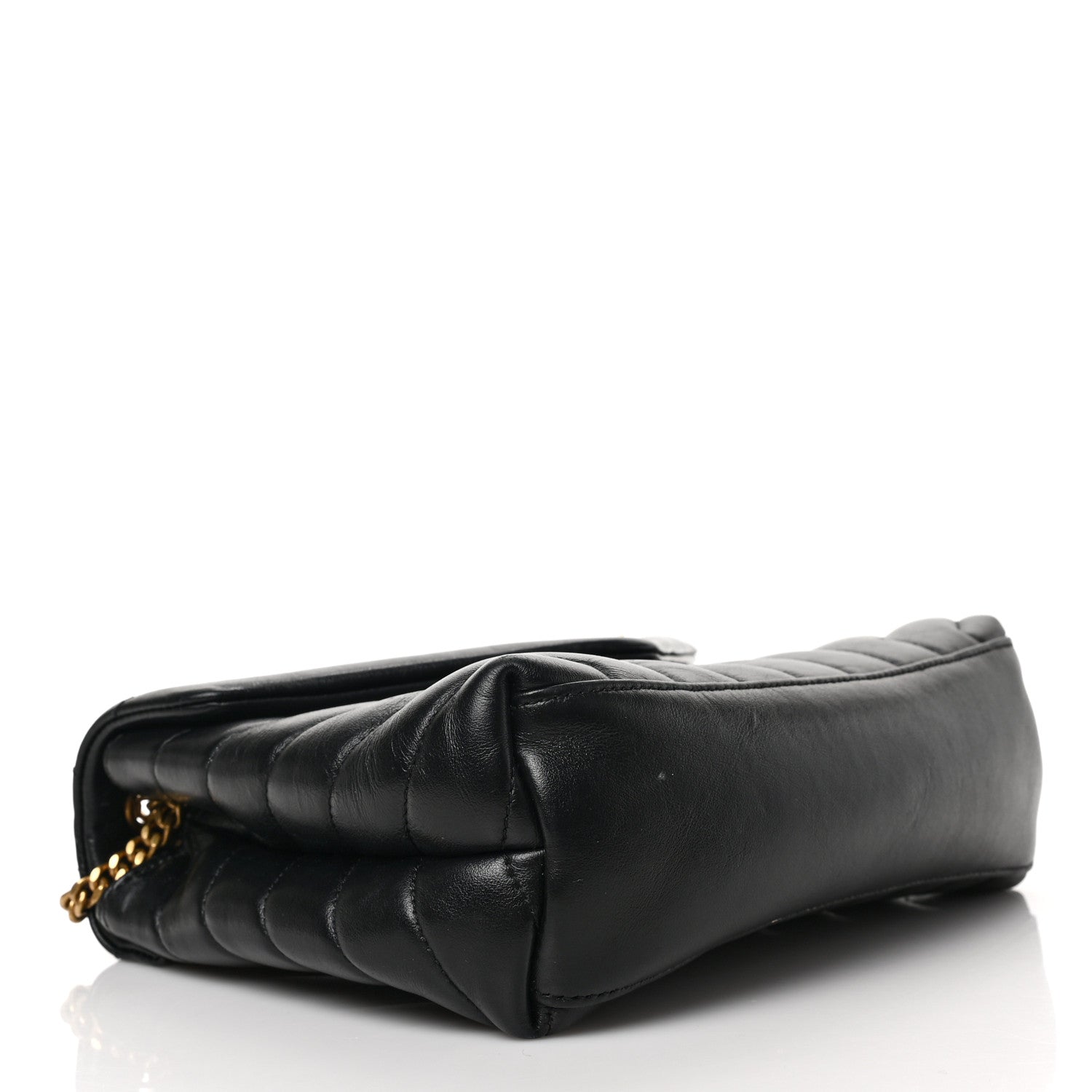 Saint Laurent Calfskin Y Quilted Monogram Small Loulou Chain Satchel Black 4 of 8