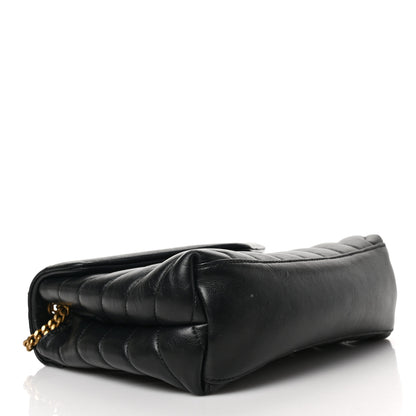 Saint Laurent Calfskin Y Quilted Monogram Small Loulou Chain Satchel Black 4 of 8