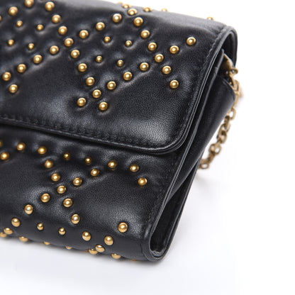Christian Dior Lambskin Cannage Studded Dioraddict Wallet on Chain Black 7 of 11