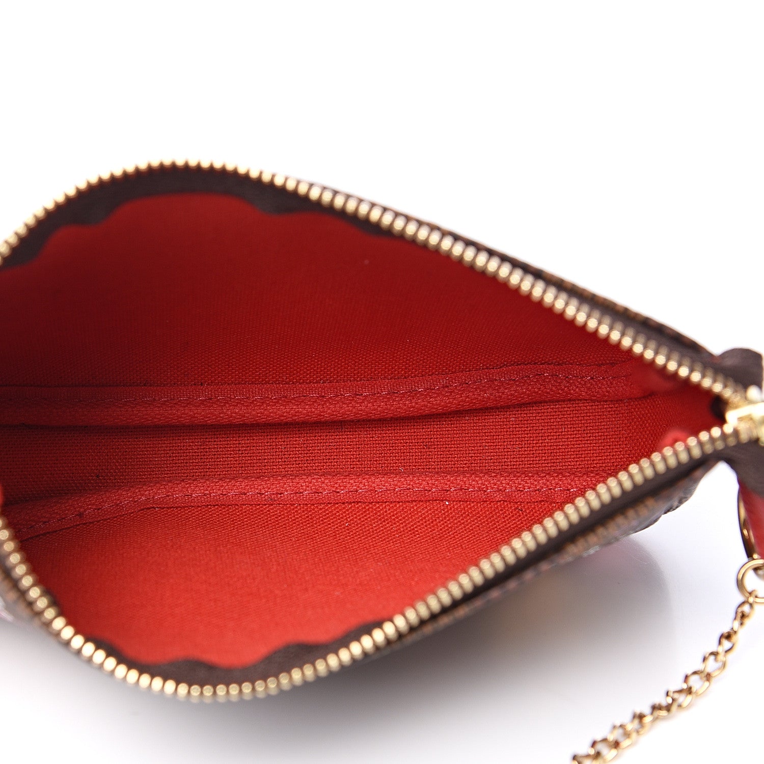Louis Vuitton Damier Ebene 2019 Christmas Animation Mini Pochette Accessories Red 4 of 8