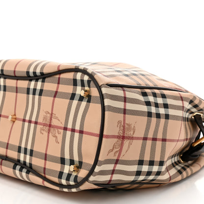 Burberry Haymarket Check Medium Walden Belted Hobo Chocolate 11 of 12