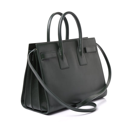 Saint Laurent Calfskin Small Sac De Jour Dark Green 2 of 10