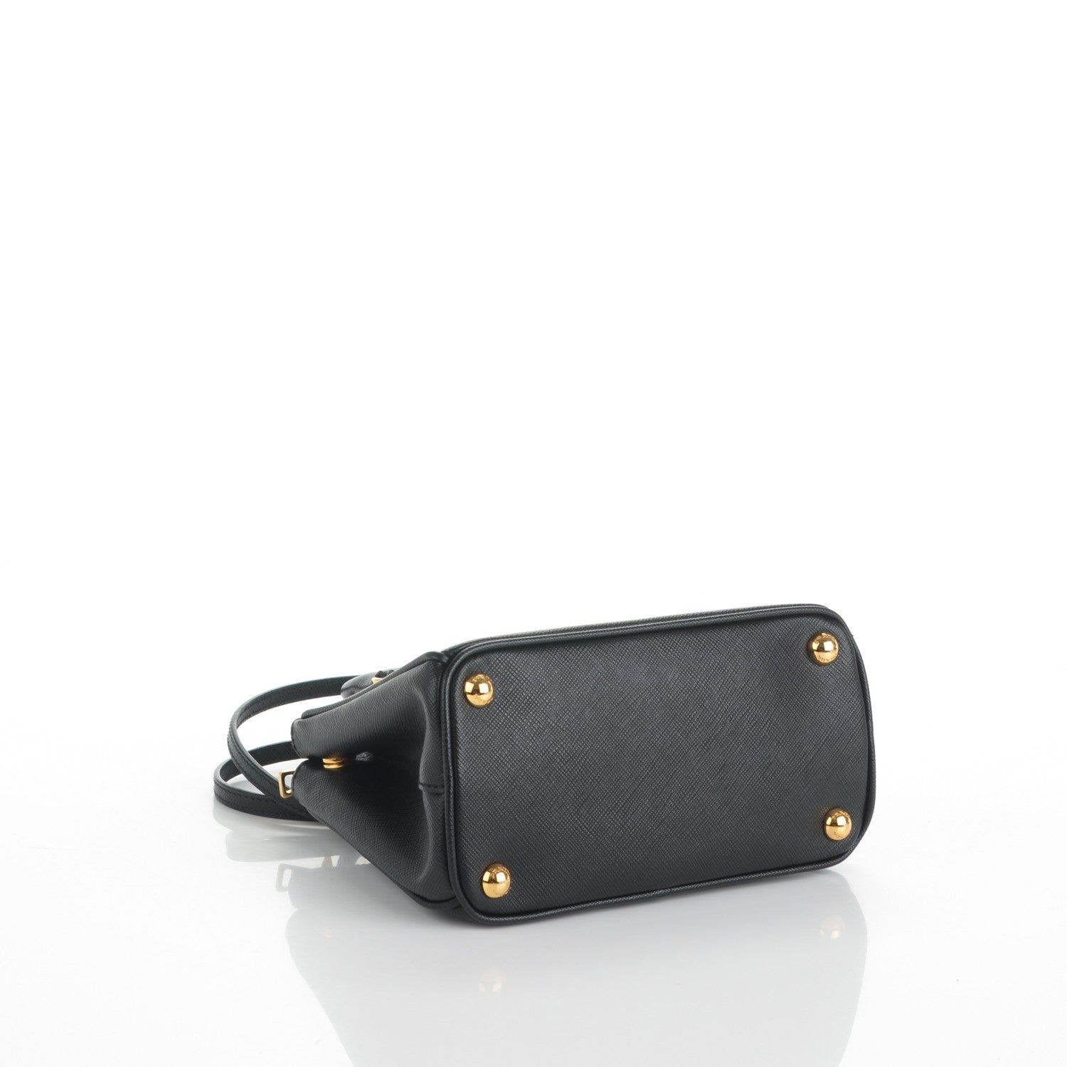 Prada Saffiano Lux Micro Galleria Double Zip Tote Black 4 of 8