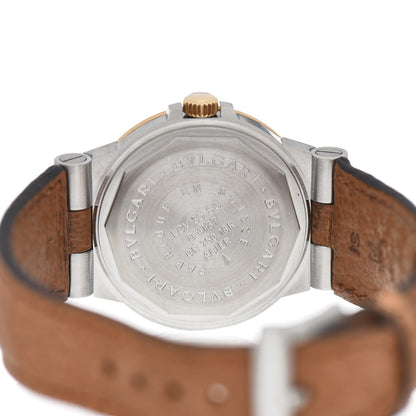 Bulgari Stainless Steel 18K Yellow Gold Calfskin 35mm Diagono Automatic Watch Black 4 of 4