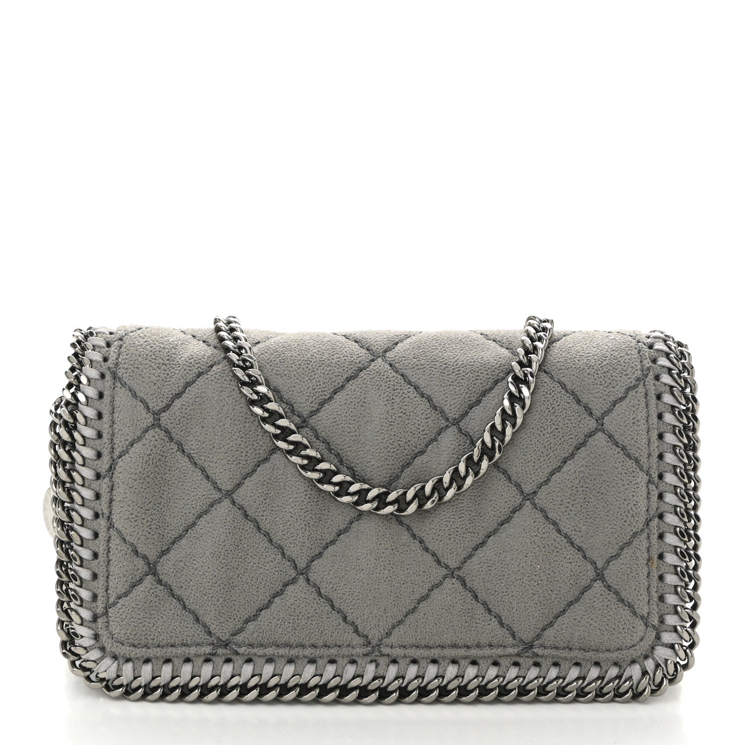 Stella McCartney Shaggy Deer Quilted Falabella Grey 1 of 11