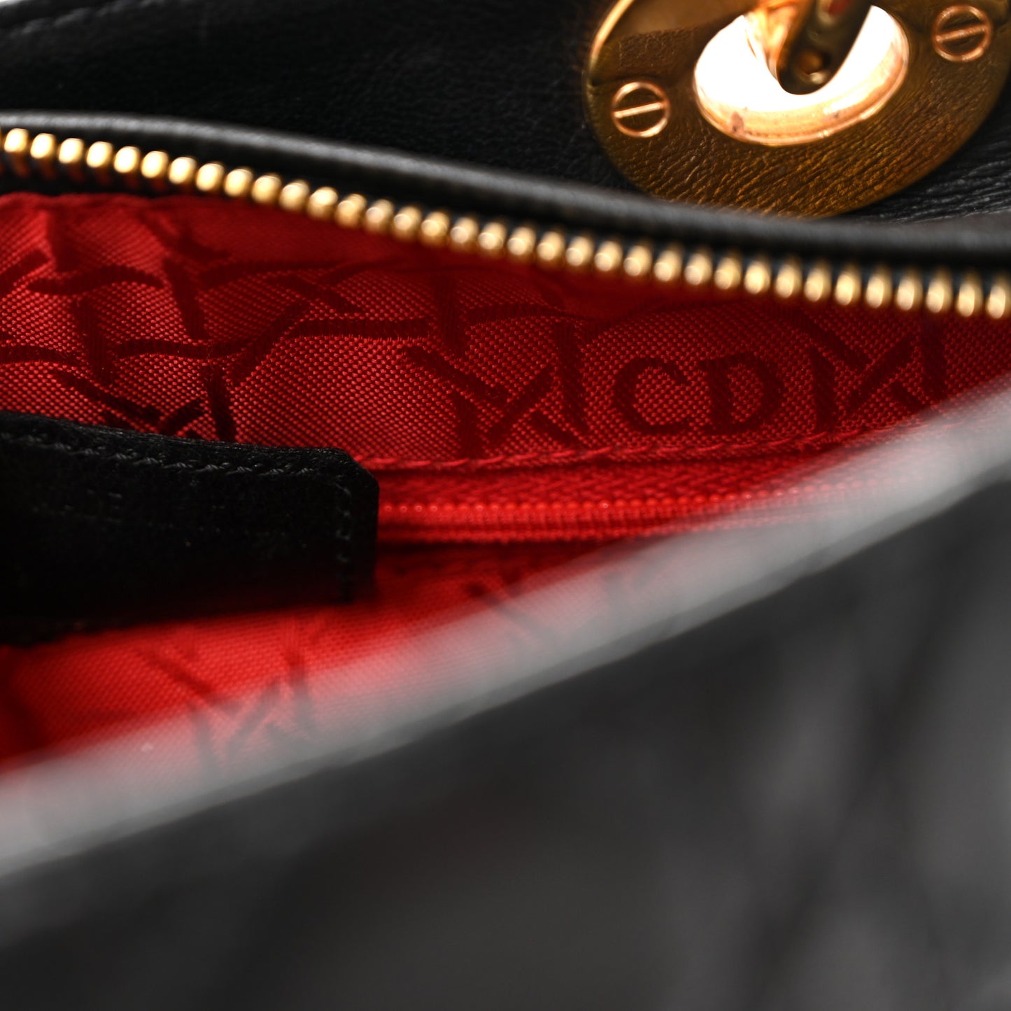 Lambskin Cannage Medium Lady Dior Black