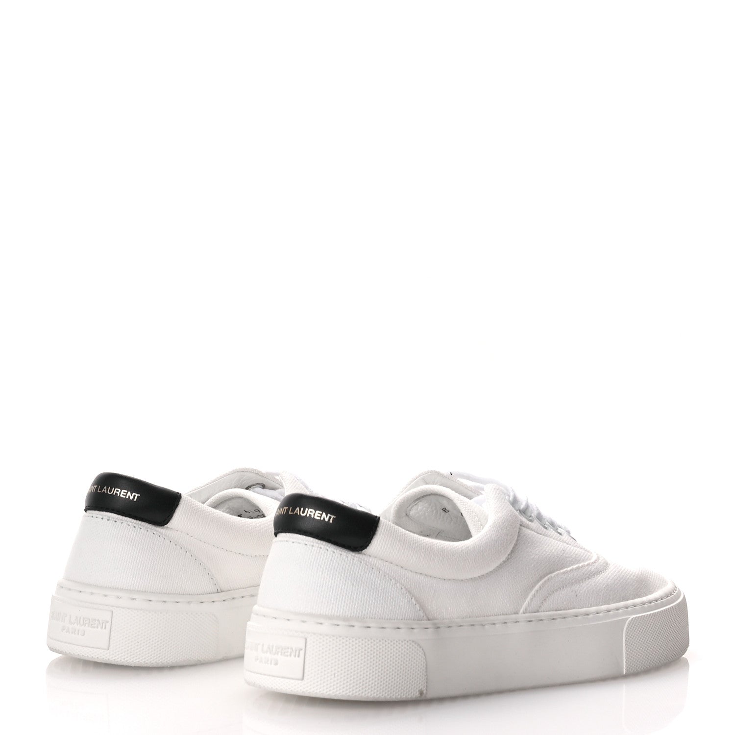 Saint Laurent Canvas Venice Sneakers 36.5 White 5 of 8
