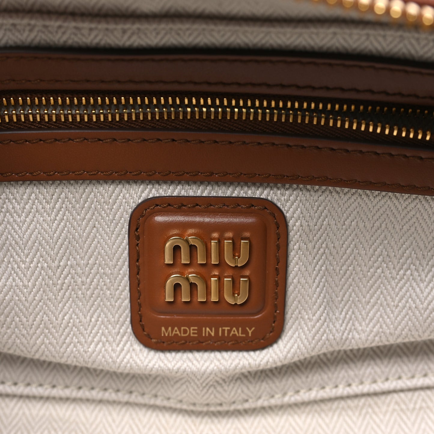 Nappa Patchwork Small Beau Top Handle Bag Cognac