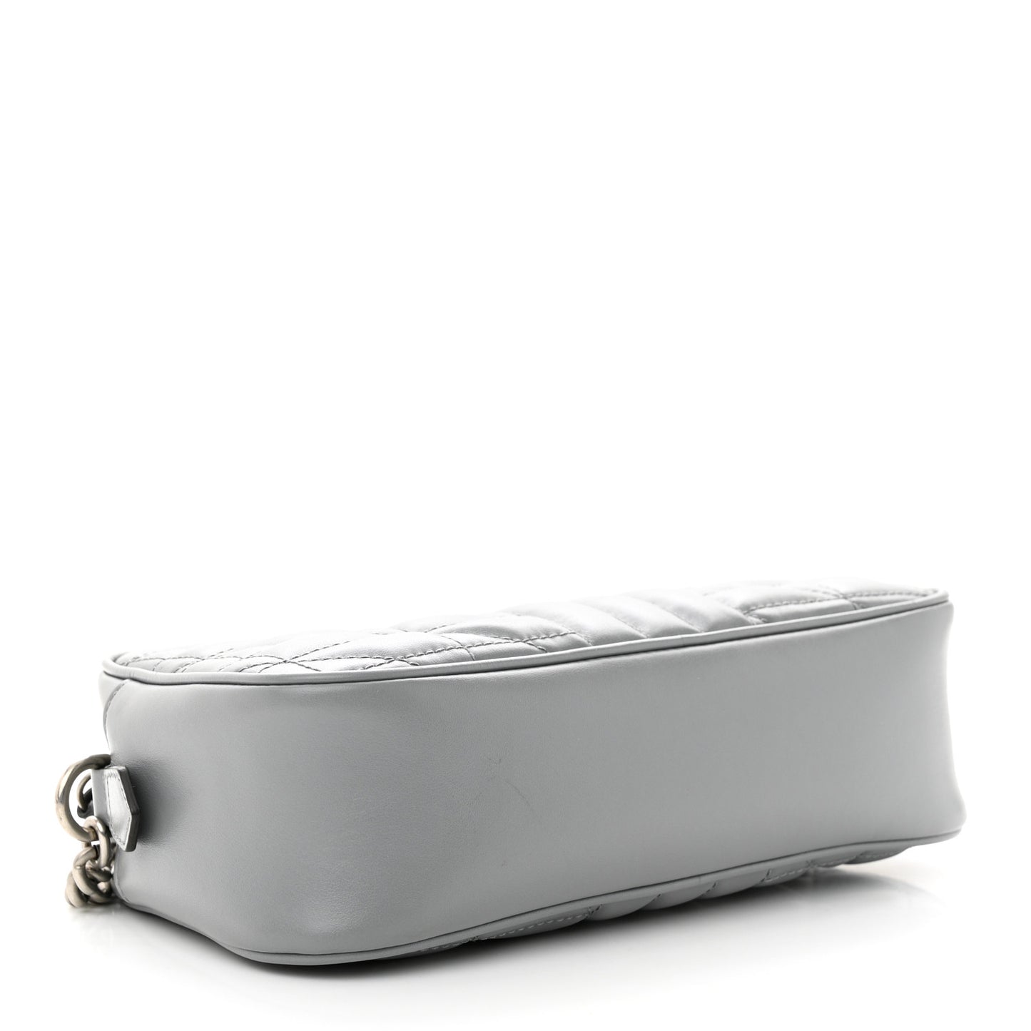 Calfskin Matelasse Aria Small GG Marmont Chain Shoulder Bag Deep Grey
