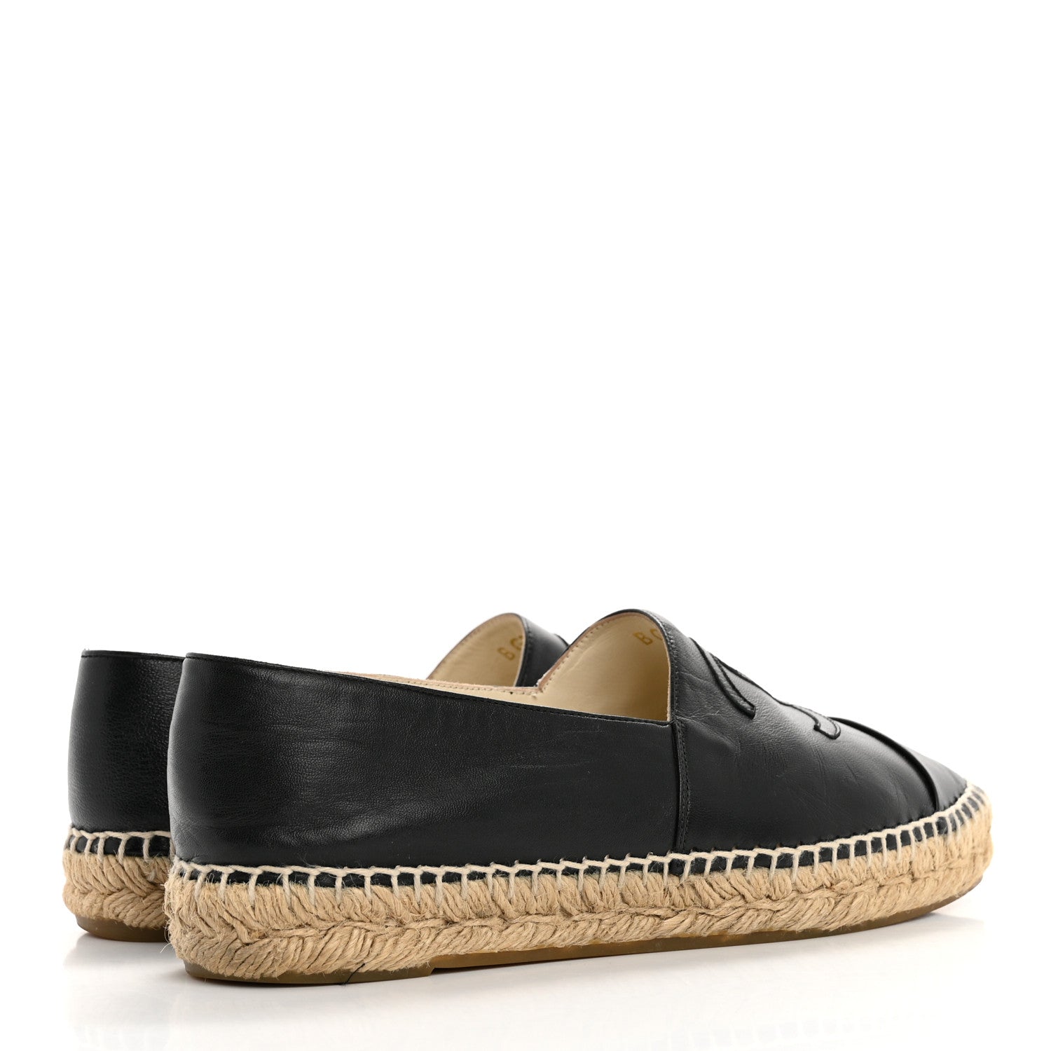 Chanel Lambskin CC Espadrilles 38 Black 5 of 11