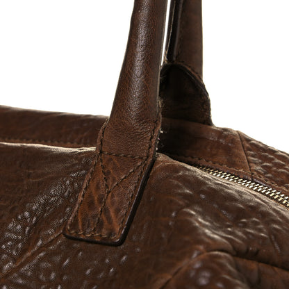 Saint Laurent Pebbled Lambskin Medium Easy Sac Brown 10 of 15