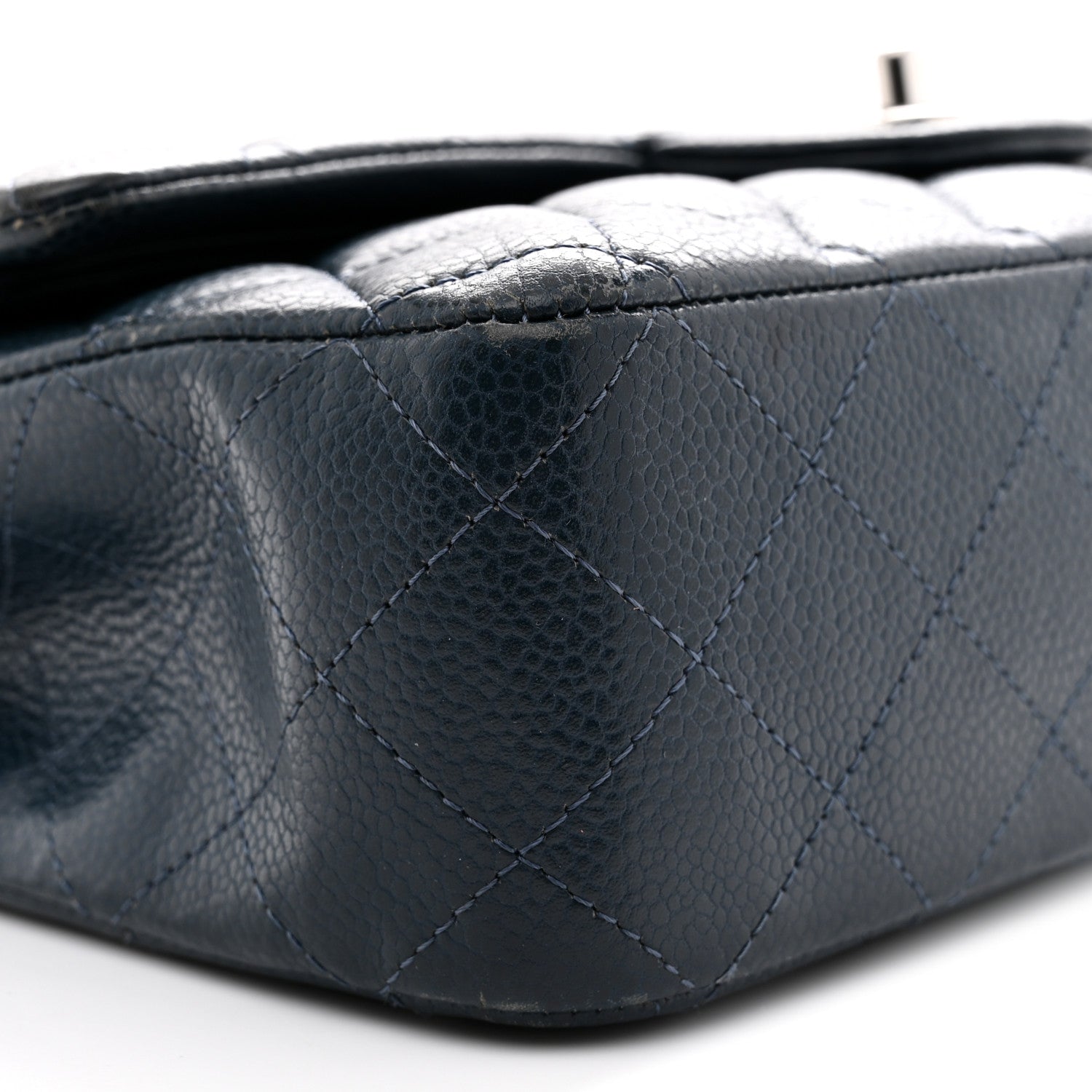 Chanel Caviar Quilted Medium Double Flap Navy 9 of 14