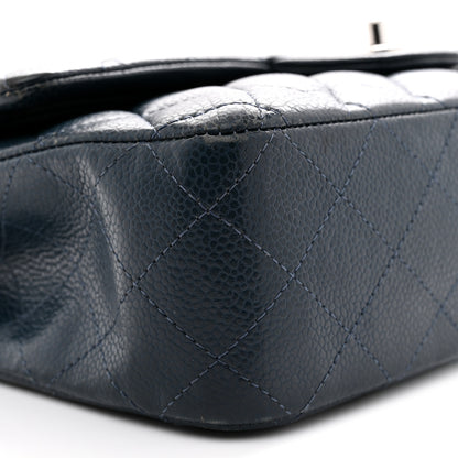 Chanel Caviar Quilted Medium Double Flap Navy 9 of 14