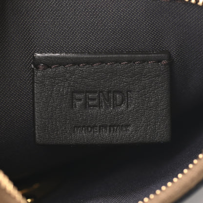 Fendi Vitello Soft F is Fendi Bi-Color FF 1974 Embossed Key Case Pouch Maya Black 5 of 6