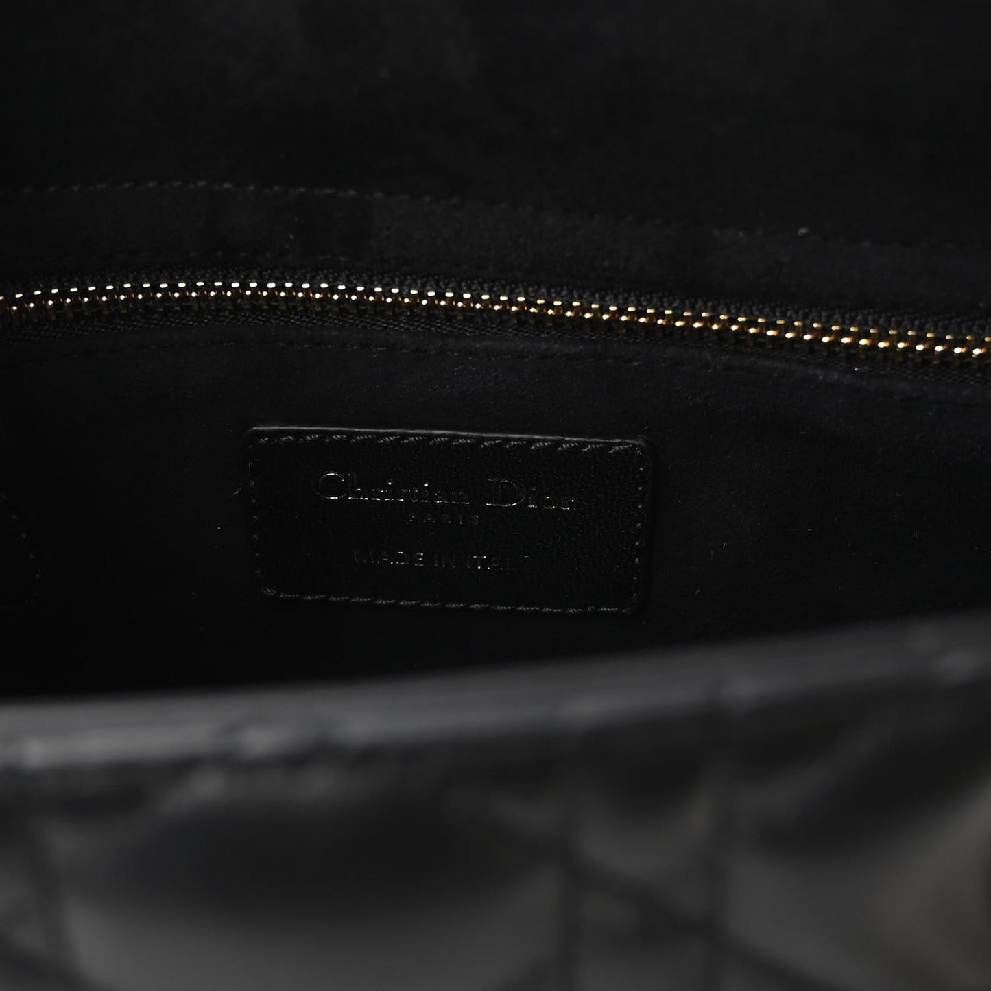 Lambskin Cannage Medium Lady Dior Black