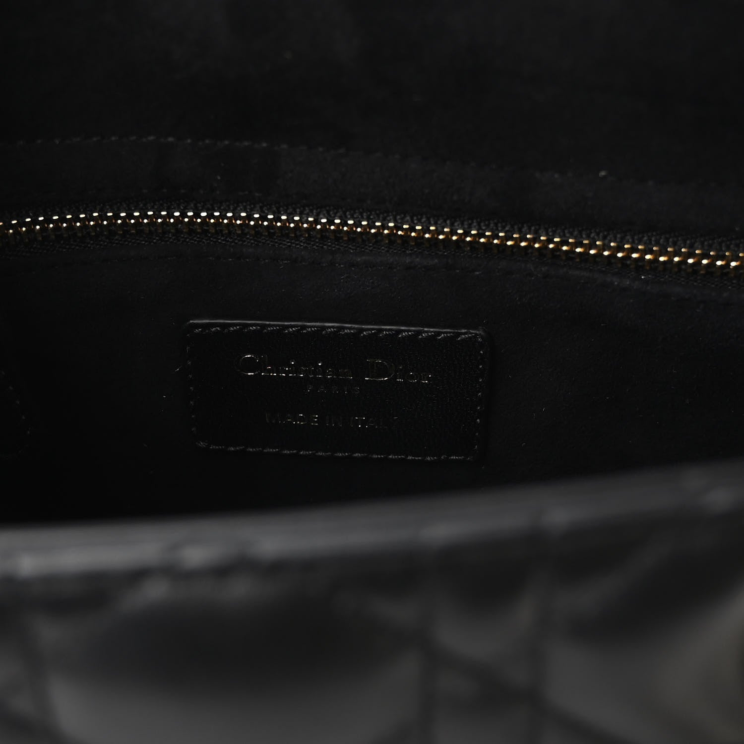 Christian Dior Lambskin Cannage Medium Lady Dior Black 6 of 9