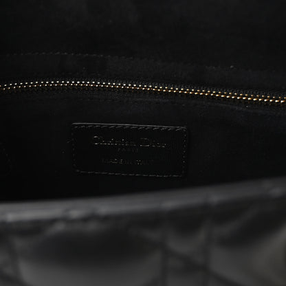 Christian Dior Lambskin Cannage Medium Lady Dior Black 6 of 9