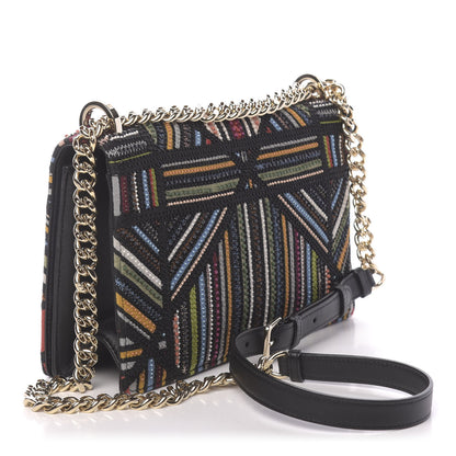 Christian Dior Embroidered Striped Medium Diorama Flap Bag Multicolor 3 of 16