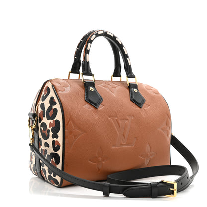 Louis Vuitton Empreinte Monogram Giant Wild At Heart Speedy Bandouliere 25 Caramel 3 of 8
