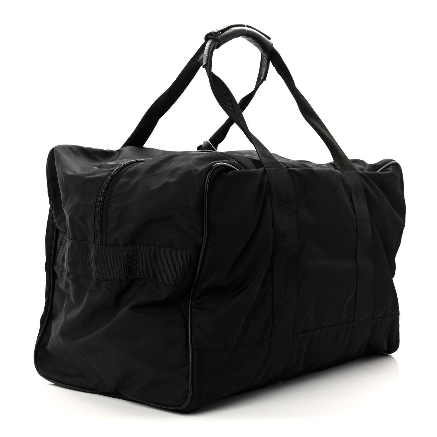 Tessuto Nylon Saffiano Carry On Travel Bag Black