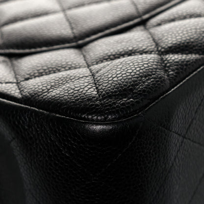 Chanel Caviar Quilted Jumbo Double Flap Black 10 of 12