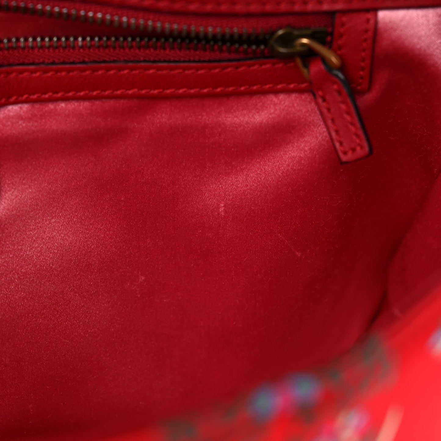 Jacquard Matelasse Floral Medium GG Marmont Shoulder Bag Red