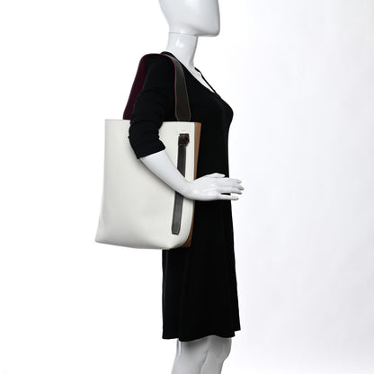 Celine Shiny Smooth Calfskin Small Twisted Cabas White Camel Tan 3 of 21