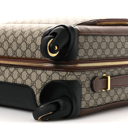 Gucci GG Supreme Monogram Azalea Calfskin Retro Interlocking G Small Savoy Cabin Trolley Beige Ebony Brown Sugar 9 of 15