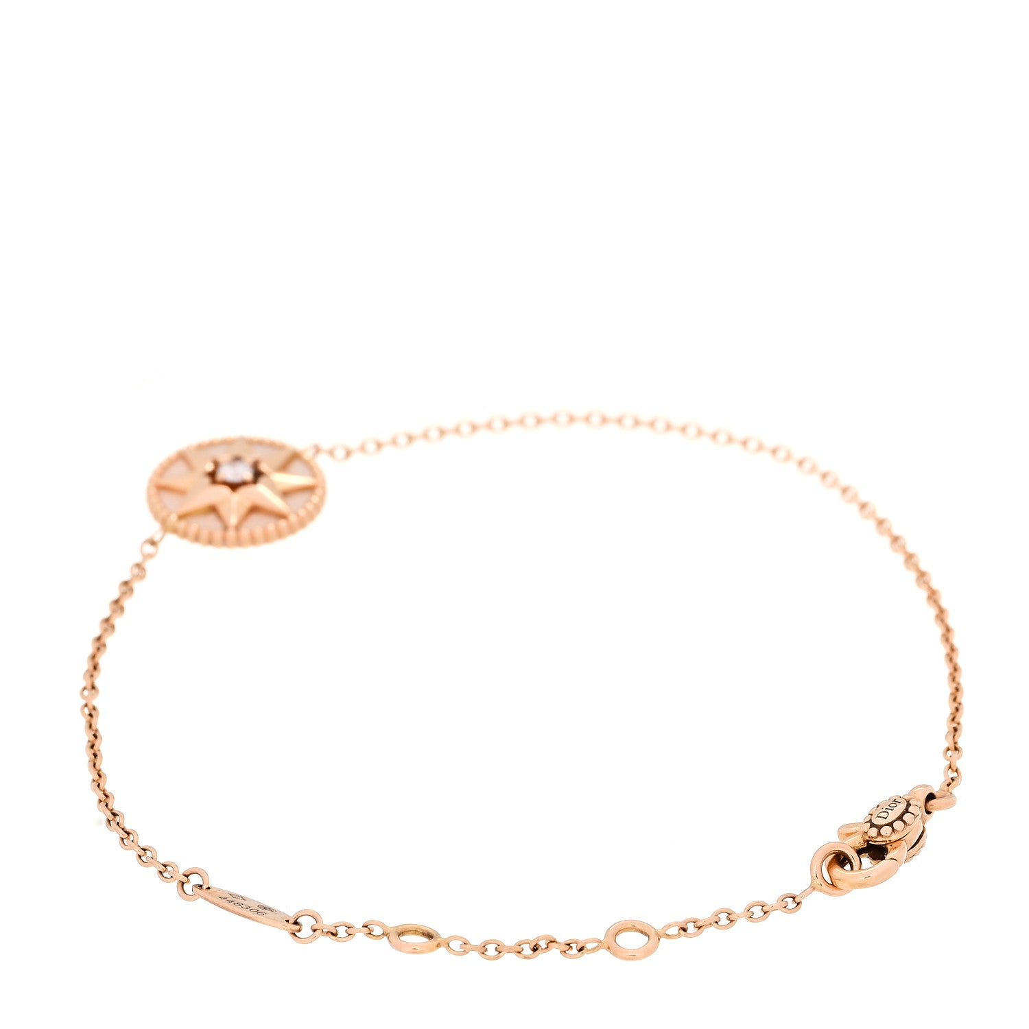 Christian Dior 18K Rose Gold Diamond Pink Opal Rose Des Vents Bracelet 3 of 7