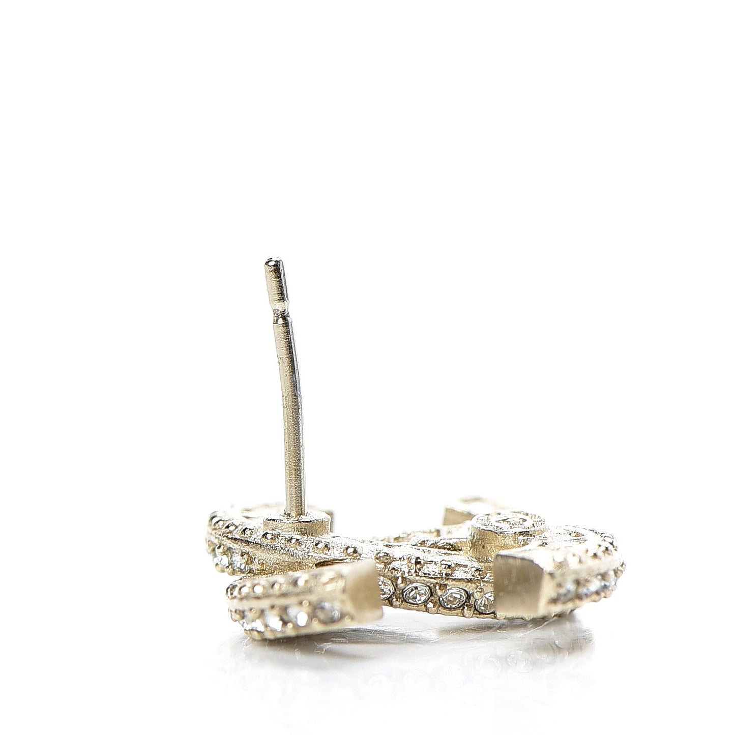 Crystal CC Earrings Light Gold