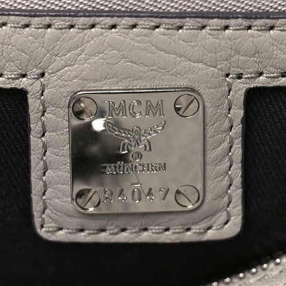 MCM Calfskin Ottomar Monogram Boston Bag Dove 6 of 11