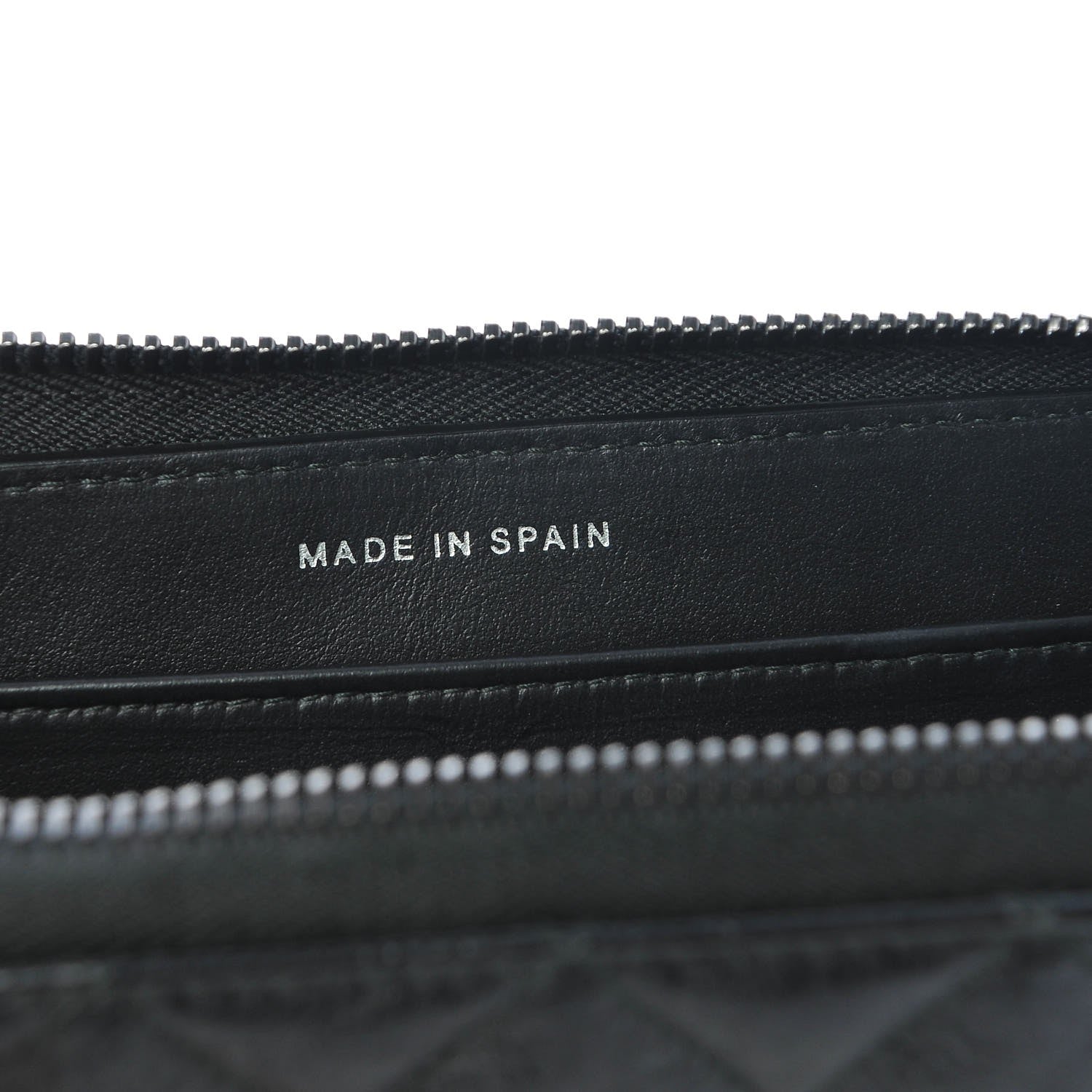 Chanel Crumpled Calfskin Quilted Large Zip Around Wallet So Black 7 of 8