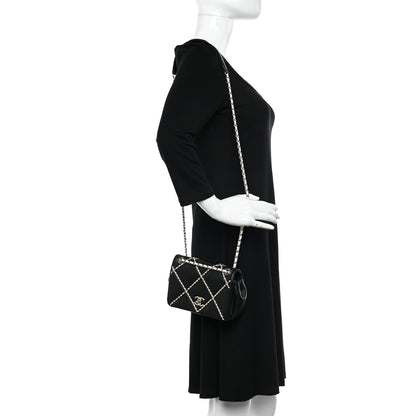 Chanel Lambskin Small Entwined Chain Flap Black 2 of 11