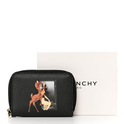 Givenchy Textured Coated Canvas Iconic Bambi Print Mini Zip Wallet Black 17 of 17