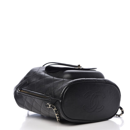 Chanel Sheepskin Caviar Quilted Daily Round Backpack Black 4 of 13