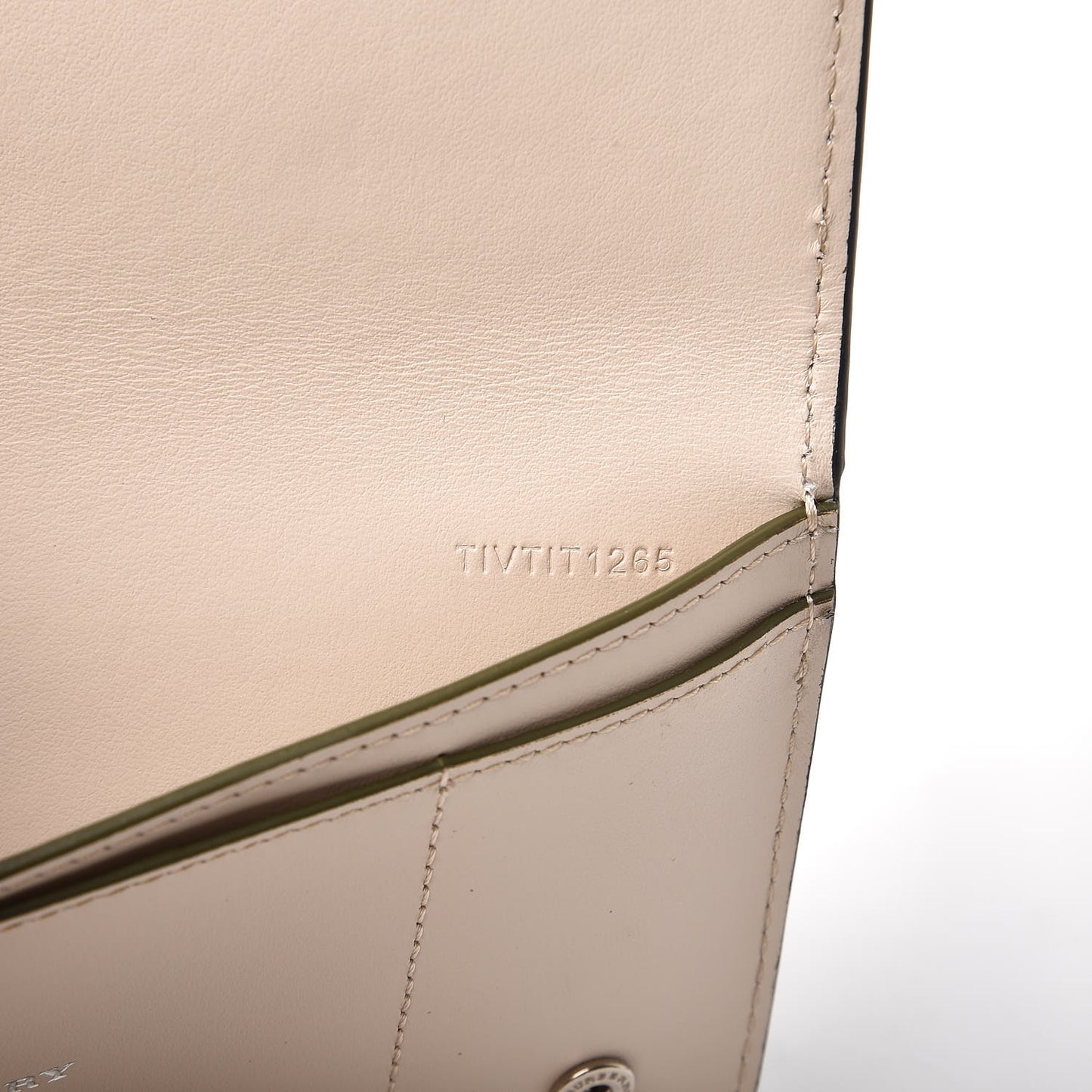 Calfskin Phone Wallet Sage Green