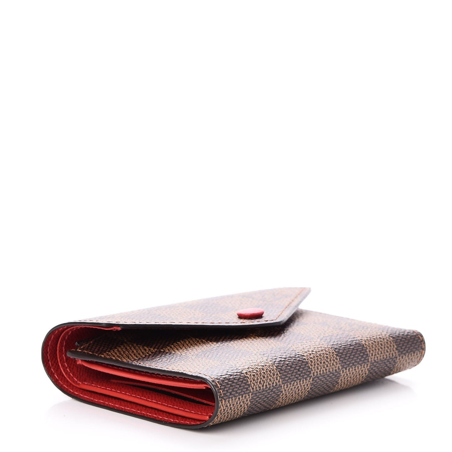 Damier Ebene Victorine Wallet Red