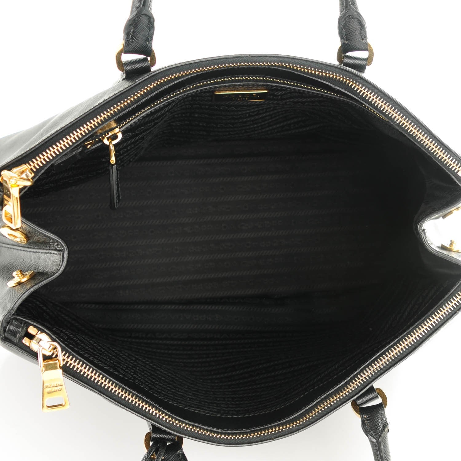 Prada Saffiano Large Galleria Double Zip Tote Black 5 of 8