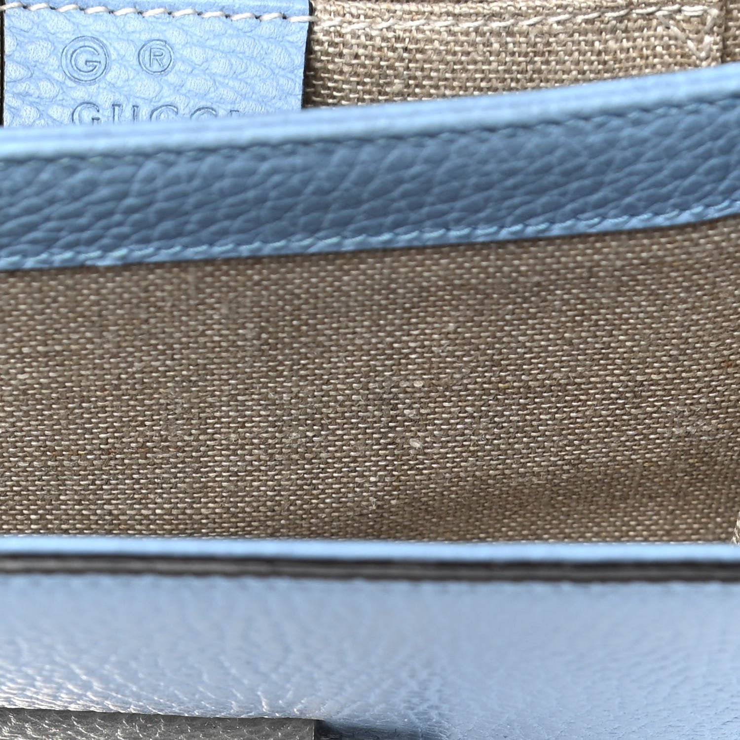 Gucci Dollar Calfskin Small Interlocking G Shoulder Bag Mineral Blue 10 of 14