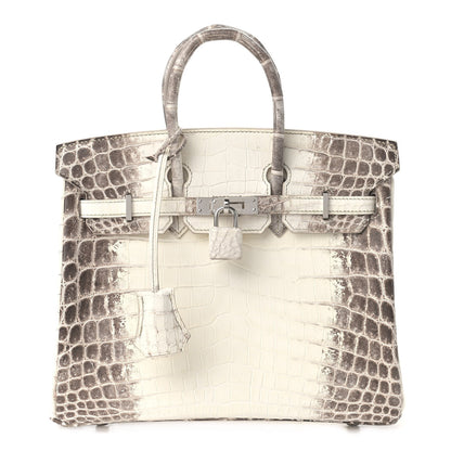 Hermes Matte Niloticus Crocodile Himalaya Birkin 25 Blanc 1 of 31