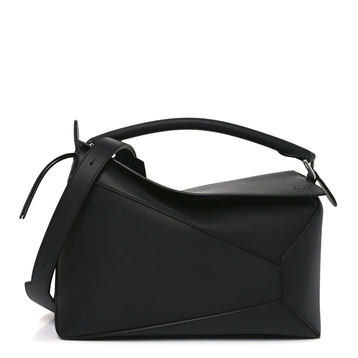 Loewe Calfskin Medium Puzzle Edge Bag Black 1 of 9