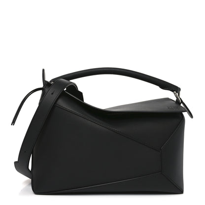 Loewe Calfskin Medium Puzzle Edge Bag Black 1 of 9