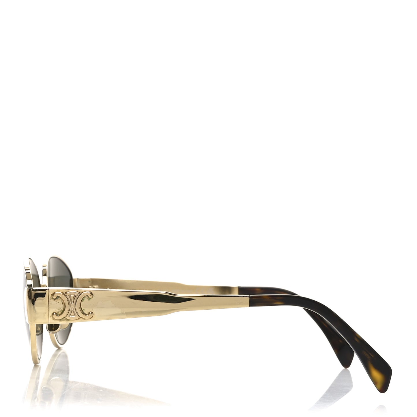 Metal Triomphe 01 Sunglasses CL40235U Gold Green
