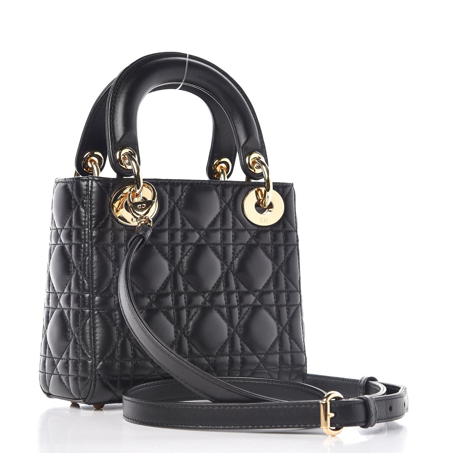 Lambskin Cannage Mini Lady Dior Black