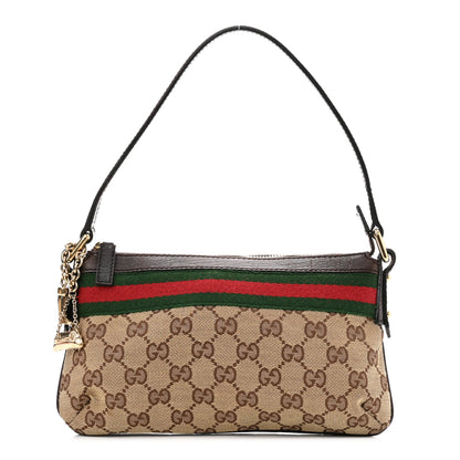 Gucci Monogram Web Pochette Dark Brown 1 of 9