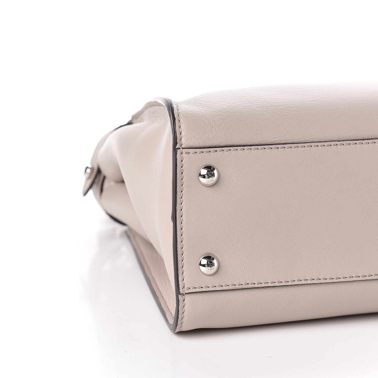 Vitello Seta Shiny Nappa Medium Peekaboo Iconic Satchel Grigio Polvere Bordeaux