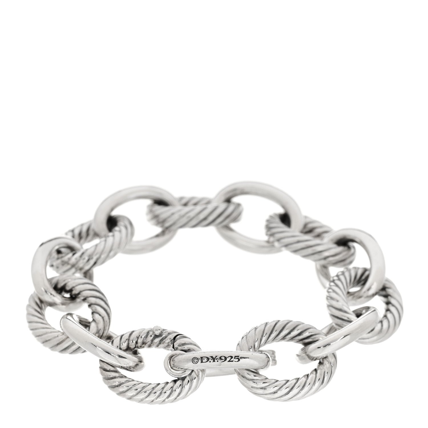 David Yurman Sterling Silver 17mm Extra Large Oval Link Bracelet 2 of 4