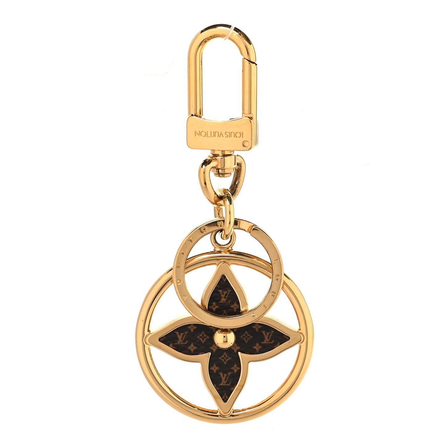 Monogram Puzzle Flower Bag Charm Key Holder