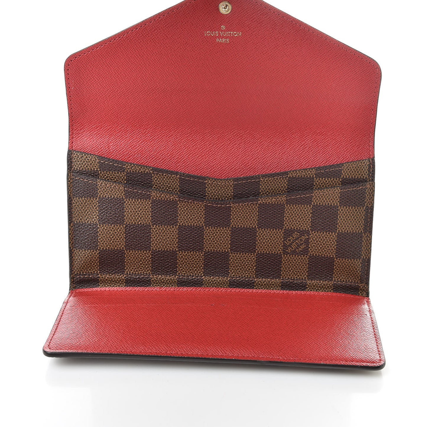 Damier Ebene Josephine Wallet Red